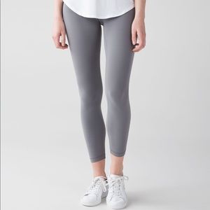 NWOT Lululemon Gray HR Wunder Under Crop Leggings